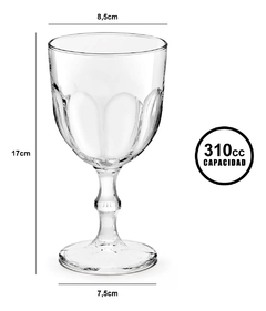 Copa Country Vidrio 310cc Agua Helado Postres Pettish Online - comprar online