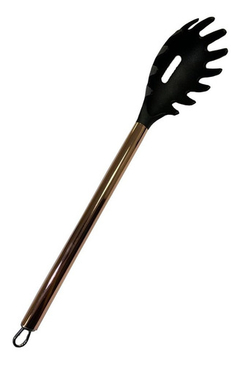 Cuchara Cucharon Fideos Teflon Nylon Antiadherente Cocina Mango Cobre - tienda online