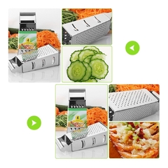 Rallador De Queso Manual 4 Caras Acero Inox. Pettish Online - tienda online