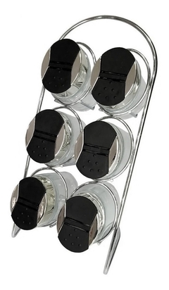 Especiero Condimentero Oval Base Acero Inoxidable X6 Pettish
