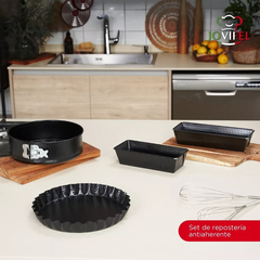 Molde Tortera Desmontable Antiadherente 25cm 3,9 Lts Jovifel - tienda online