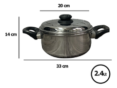 Cacerola Olla Acero Inoxidable 20cm Calidad Pettish Online - comprar online
