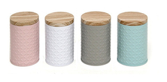 Lata Deco Diseño Redonda Colores Tapa Madera Pettish Online - comprar online