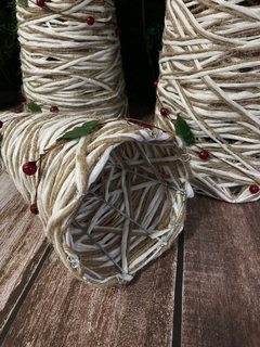 Set Arbol Pino Adorno Deco Navidad Pino Con Frutos Muerdago - comprar online
