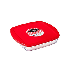 Asadera Fuente Cuadrada Horno Microondas Lavavajillas 20cm Ocuisine Con Tapa