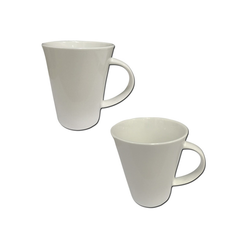 Jarro Mug Taza Cafe Porcelana Blanco