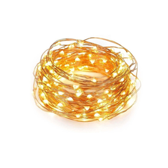 Luces De Navidad Led x50 Pila Blanca Calida