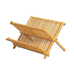 Secaplatos Escurridor Plegable Madera Bambu