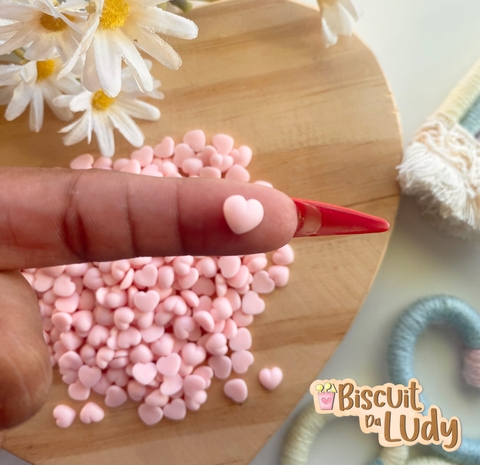 Mini corações rosa