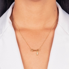 Colar Dinda Menino Zircônia Dourado - comprar online