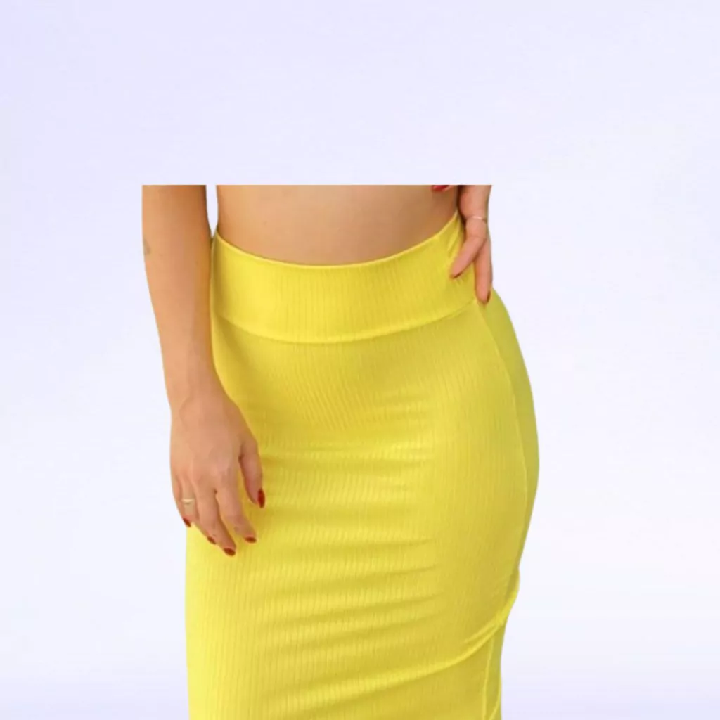 Saia MIDI cintura alta várias cores
