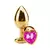 Plug Anal Pequeno Dourado com Pedra em Formato de Coração - comprar online