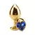 Plug Anal Médio Dourado com Pedra em Formato de Coração - comprar online