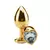 Plug Anal Pequeno Dourado com Pedra em Formato de Coração na internet