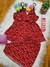Short Doll Geladinho Vermelho com Florzinha e Love