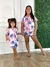 Pijama Americano de Botão Infantil do Stitch Azul e Branco