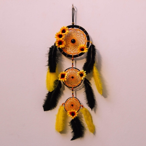 Filtro dos Sonhos Triplo com Girassóis