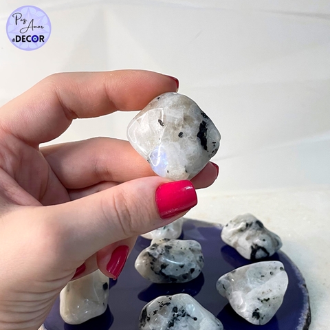 Pedra da Lua Branca Natural Rolada