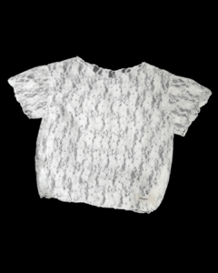 ENCAJE BLANCO MANGA CORTA - SATURNII