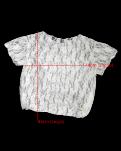 Imagen de ENCAJE BLANCO MANGA CORTA