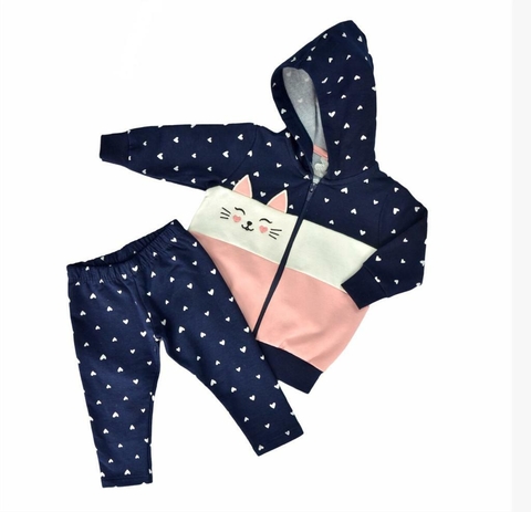 CONJUNTO FLANELADO CORAÇÃO - Ref. 62561