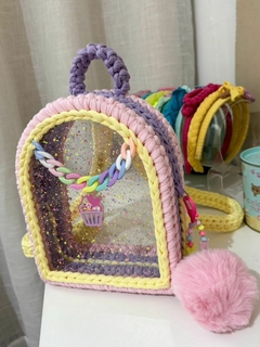Base acrílico para mochila crochê Sofy 21,5x17cm na internet