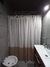 Cortina de baño combinada off white + avellana