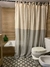Cortina de baño combinada gris perla + natural