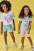 Conjunto infantil kukiê de Blusa Boxy Over e Shorts em Moletinho 83235 - Kukie - Juaninha Store - Roupa infantil feminina