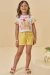 Conjunto de Blusa em Malha Fresh e Shorts em Malha Waffle 94799 Kukiê Infantil Menina - comprar online