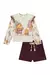 Imagem do Conjunto de Blusa em Malha Comfy e Shorts em Moletom com Pelúcia 89599 Kukiê Infantil Menina