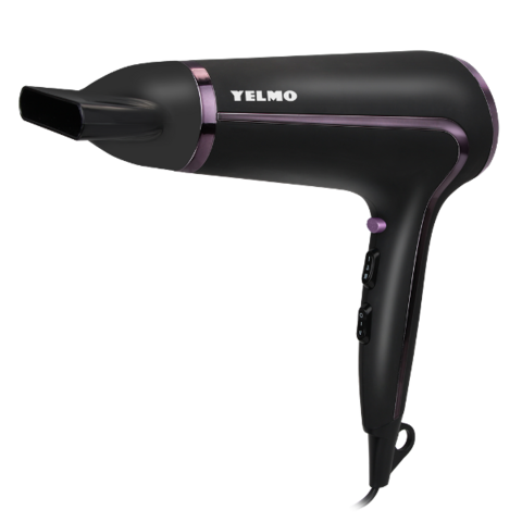 Secador De Pelo Yelmo Sc-3625 De 2000w Tourmaline Ion Color Negro