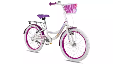 Bicicleta TopMega Flexygirl R20 Blanco/Violeta