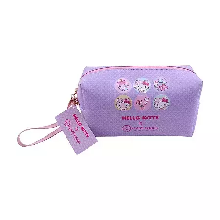 Necessaire Hello Kitty Lilás Estampada com Stickers by KLASS VOUGH