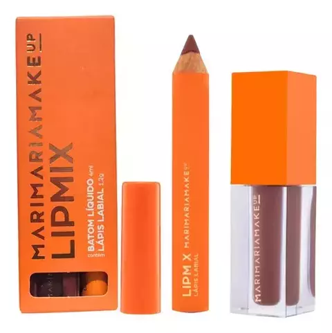 Batom Líquido (4 ml) e Lápis Labial (12 g) LipMix MARI MARIA MAKEUP