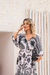 VESTIDO LONGO MIDI MANGA MORCEGO CLASSICO DA MODA ESTAMPADO E LISO - CECILIA - loja online
