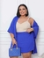 Conjunto Kimono Saia Longa e Blusa Camiseta Comprida Plus Size Acinturado Manga Linha Premium