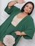 Conjunto Kimono Saia Longa e Blusa Camiseta Comprida Plus Size Acinturado Manga Linha Premium
