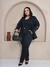 Conjunto Trio Plus Size Feminino Blazer Calça E Cropped 3 Peças Luxo na internet