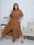 Vestido Feminino Chamise com Cinto Plus size com Manga