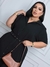 Vestido Feminino Chamise com Cinto Plus size com Manga - loja online