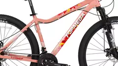 BICICLETA MTB TOPMEGA FLAMINGO R29 21VEL ROSA ARENA/FUCS XS
