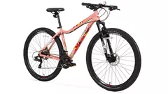 BICICLETA MTB TOPMEGA FLAMINGO R29 21VEL ROSA ARENA/FUCS XS - comprar online
