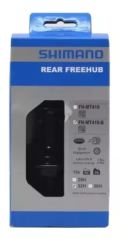 MAZA TRASERA MT410 32H 12MM 12 VEL OLD:148 CLOCK SHIMANO - tienda online