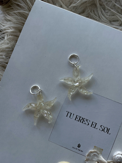 Aros estrella plata