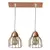 Colgante JAULA 2 luces cobre/niquel - comprar online