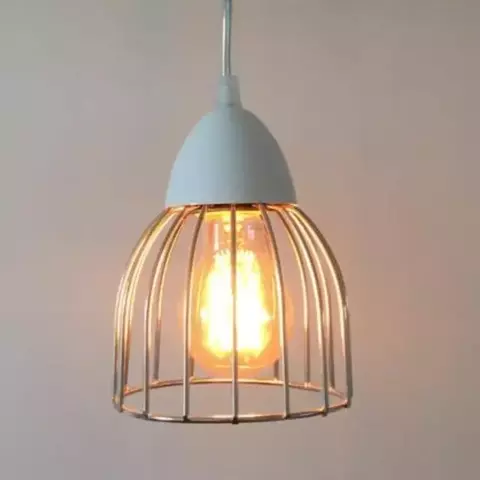 Colgante JAULA 2 luces combinado