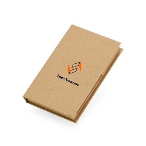 Bloco de Anotações com Autoadesivos e Caneta