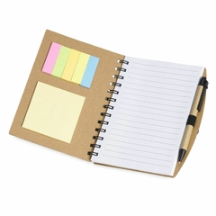 Caderno com Autoadesivos e Caneta - MiHa Brindes 