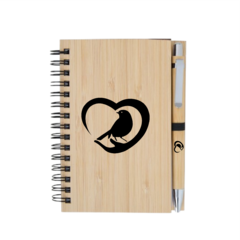 Caderneta em Bambu com Caneta